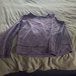 Women’s Lulu Heathered Black & Grey Pullover Crewneck Sweater